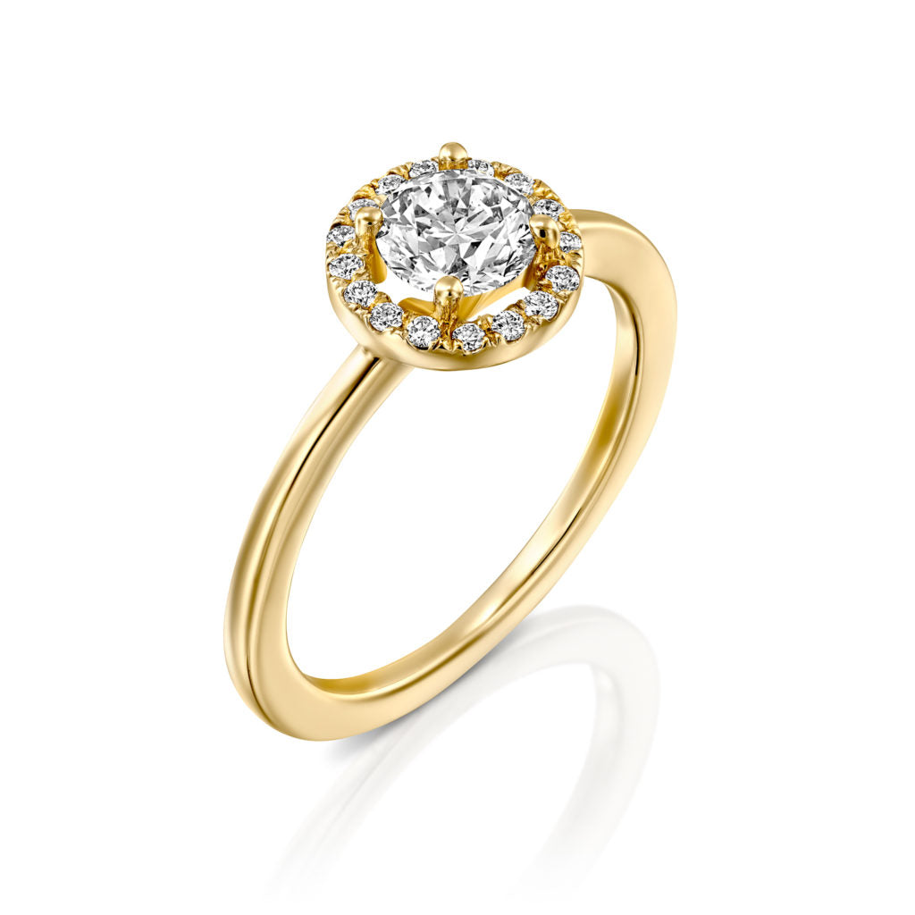 טבעת נופר זהב טהור |  0.5 קראט