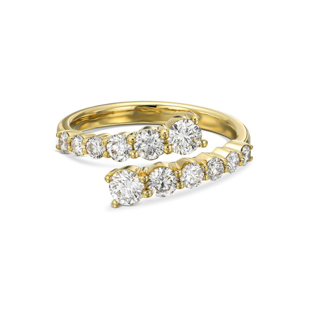 טבעת ספירלה זהב | 2 קראט