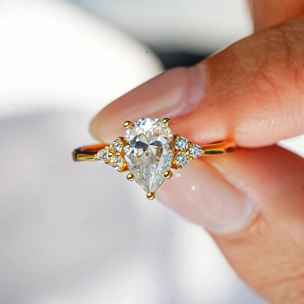 טבעת טיפה זהב טהור |  1 קראט