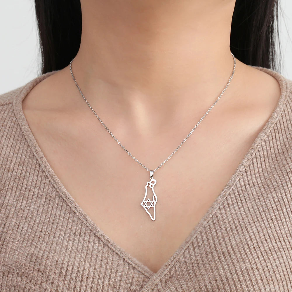 שרשרת ארץ ישראל - כסף 925