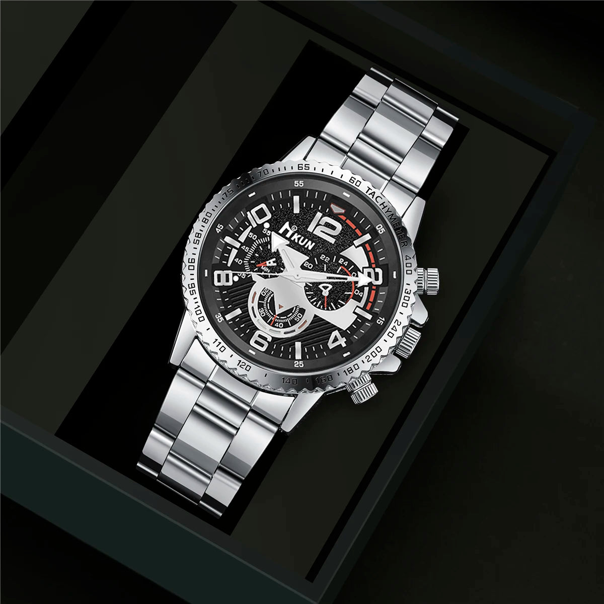 מארז Deluxe לגבר  -  סט מהודר בגוונים כסף שחור