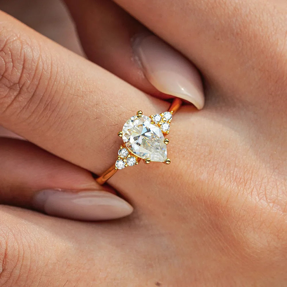 טבעת טיפה זהב טהור |  1 קראט