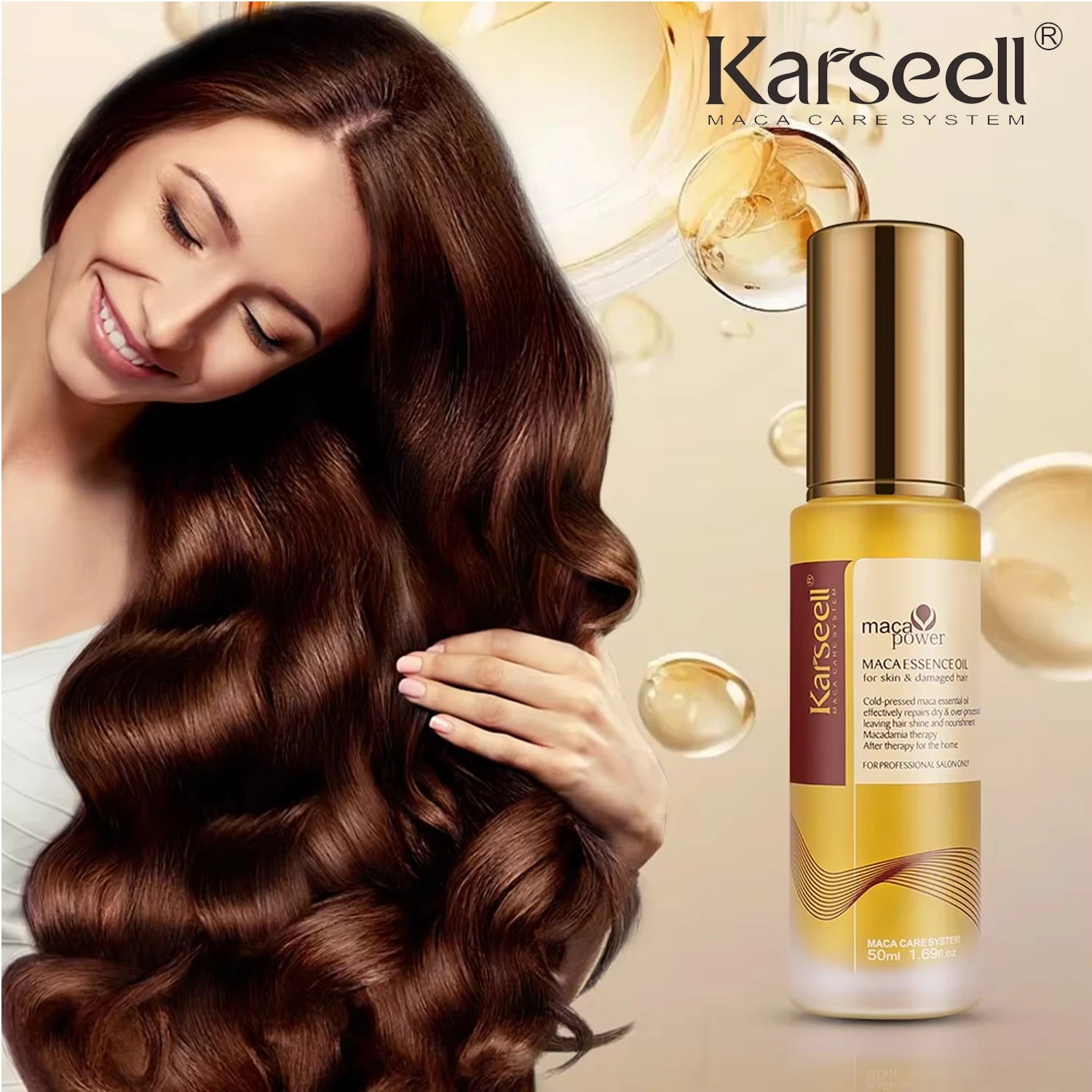 ®Karseell Maca Power - סרום ארגן משי לשיער