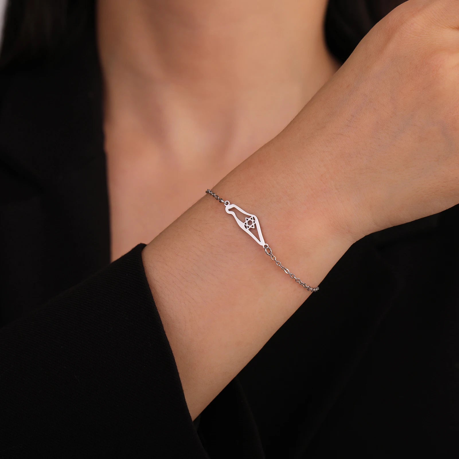 צמיד ארץ ישראל - כסף 925