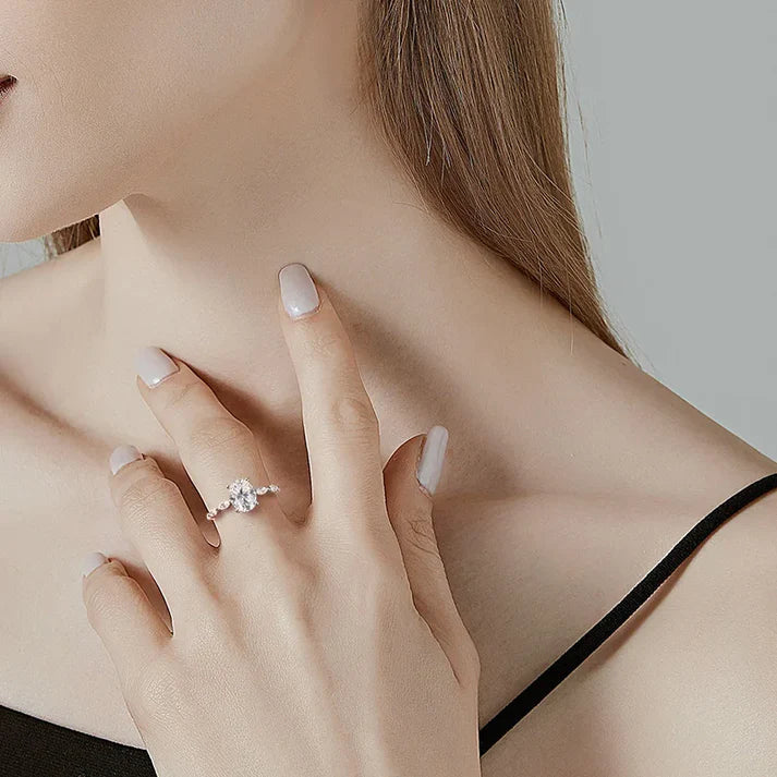 טבעת אובל | 1- 2 קראט