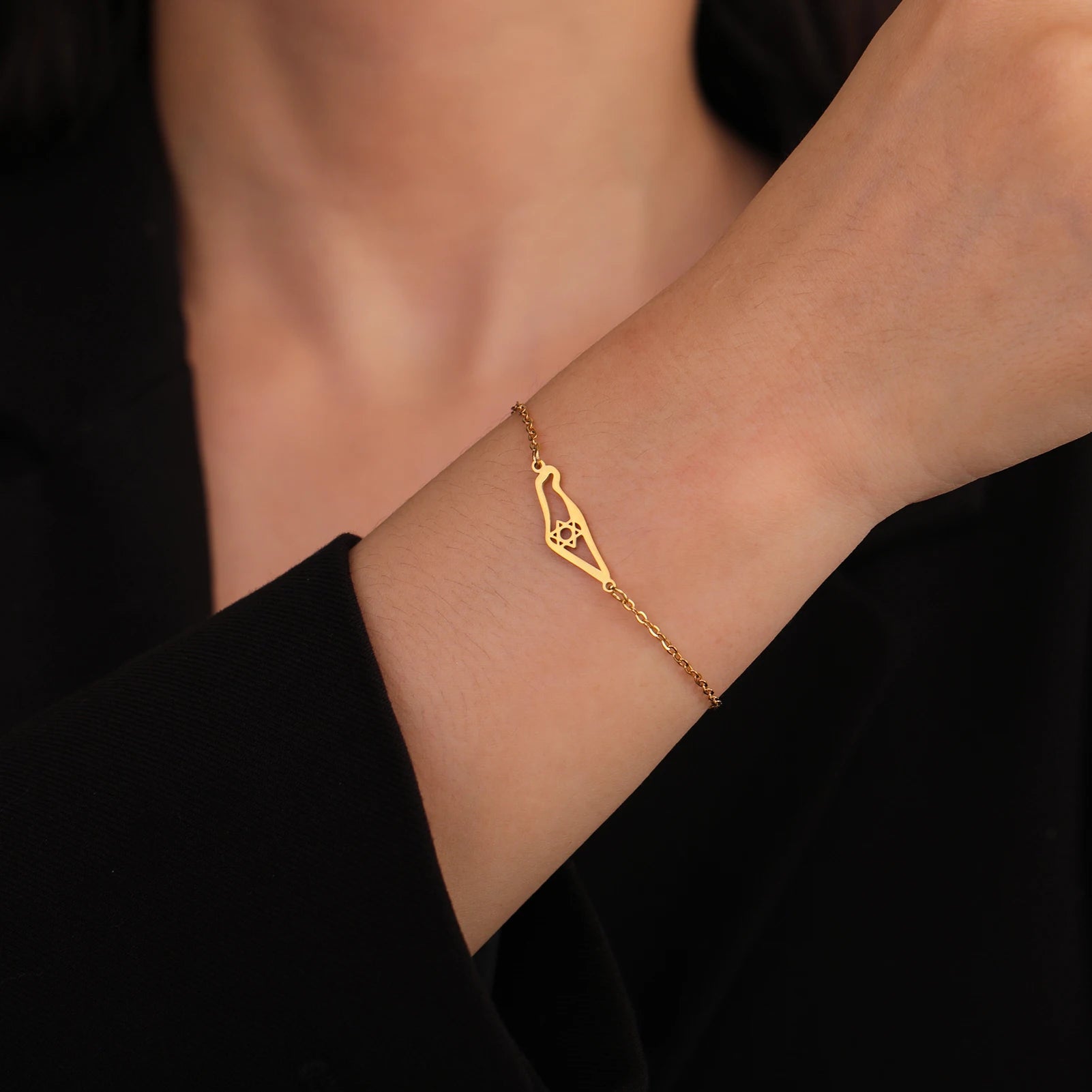 צמיד ארץ ישראל - זהב 18K