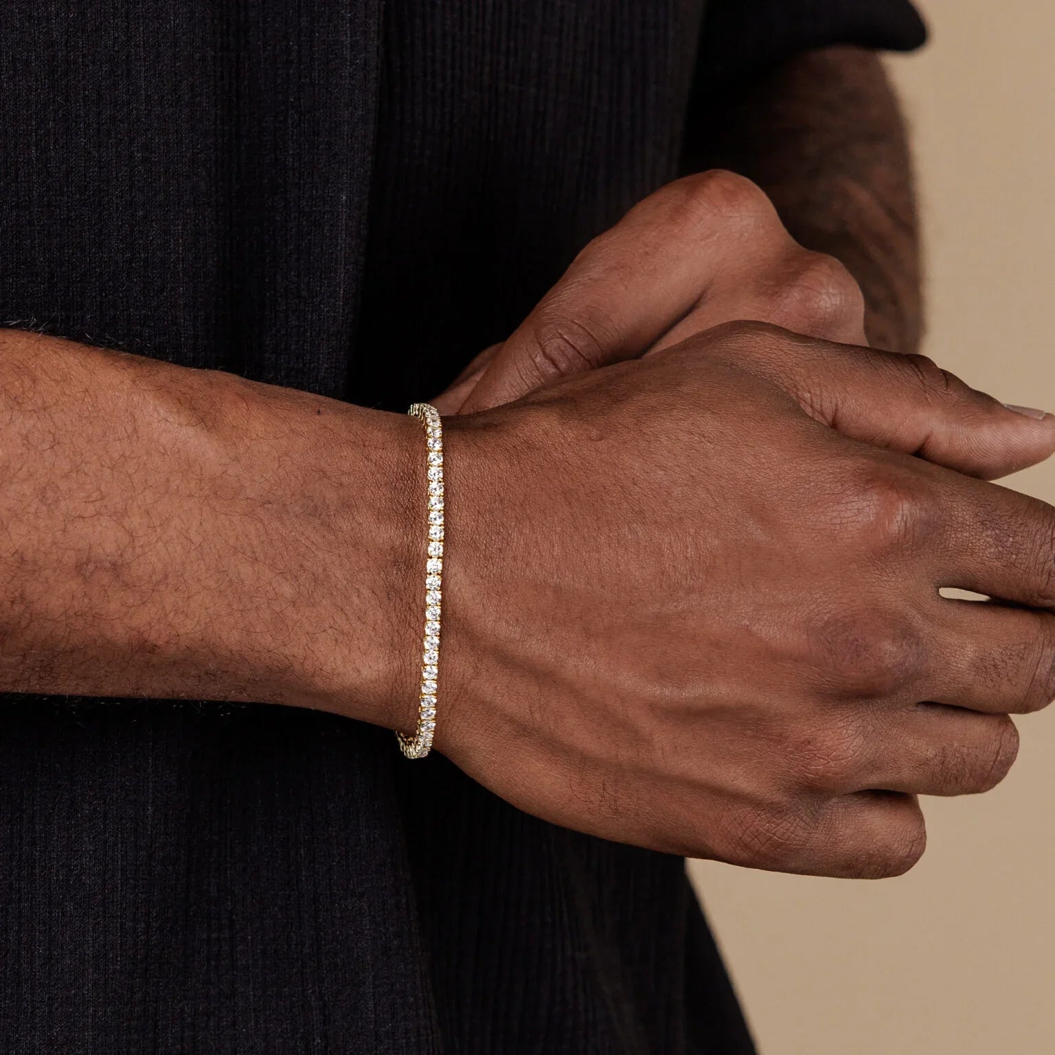 צמיד טניס מזהב טהור | יהלומי מעבדה