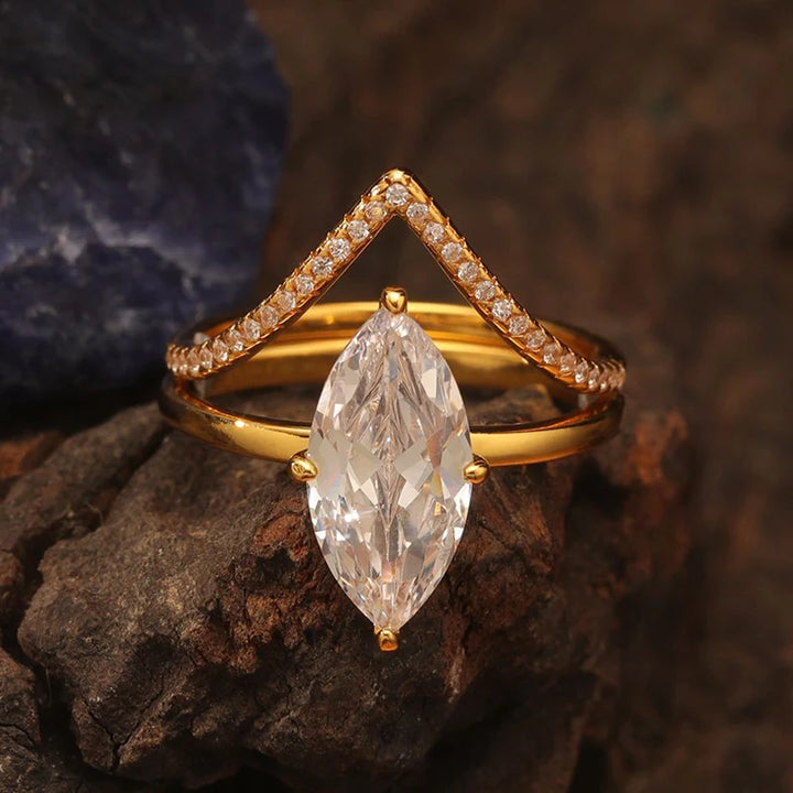 סט טבעות מרקיז | 3 קראט