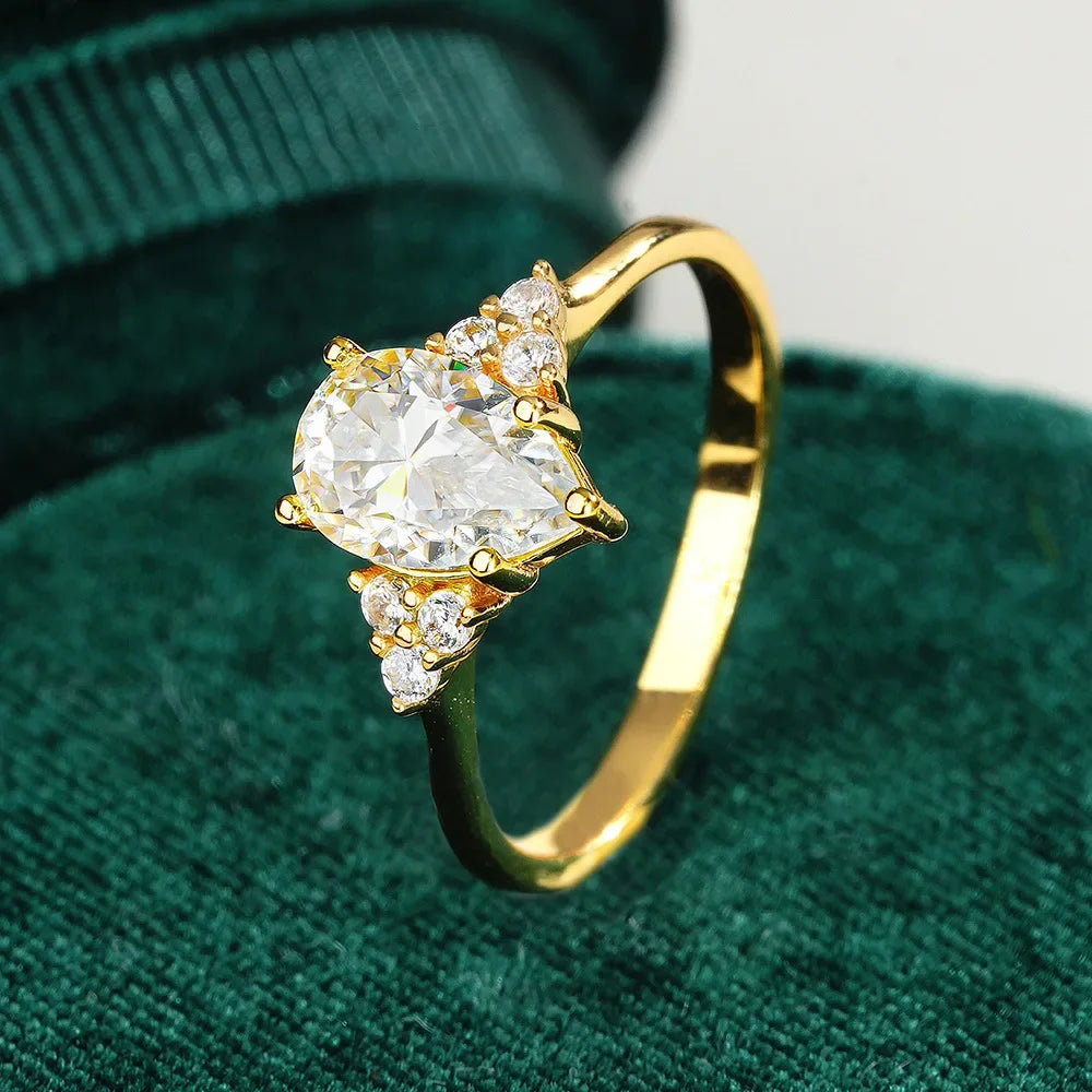 טבעת טיפה זהב טהור |  1 קראט