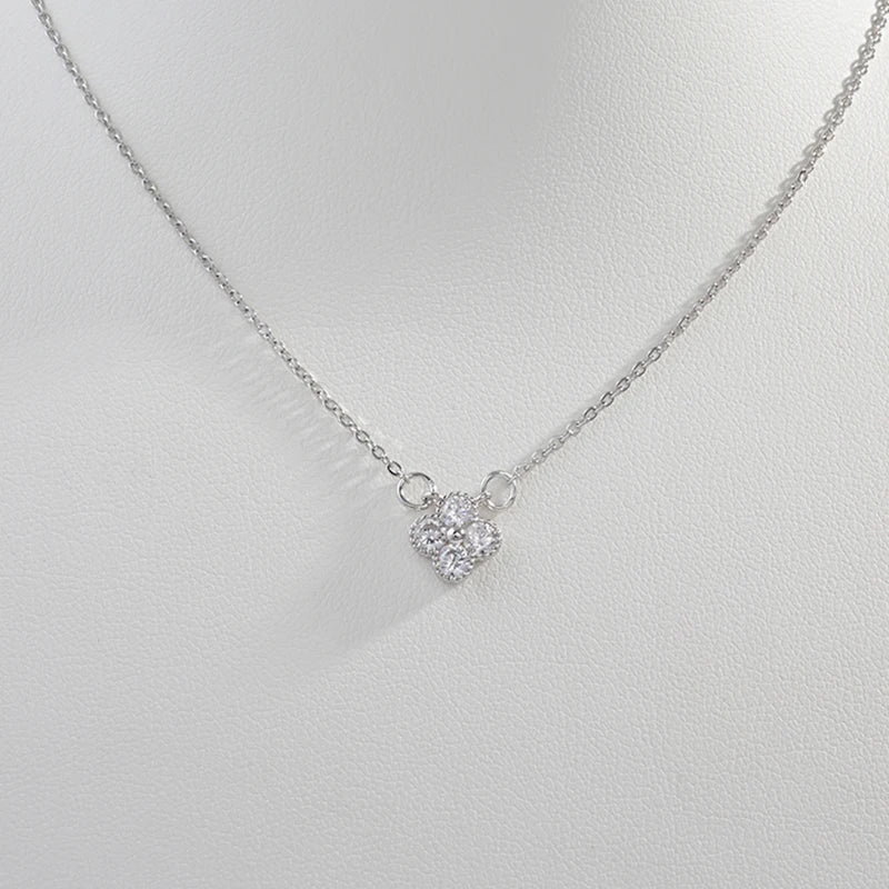 שרשרת תלתן דגם מעיין פנינה - כסף 925