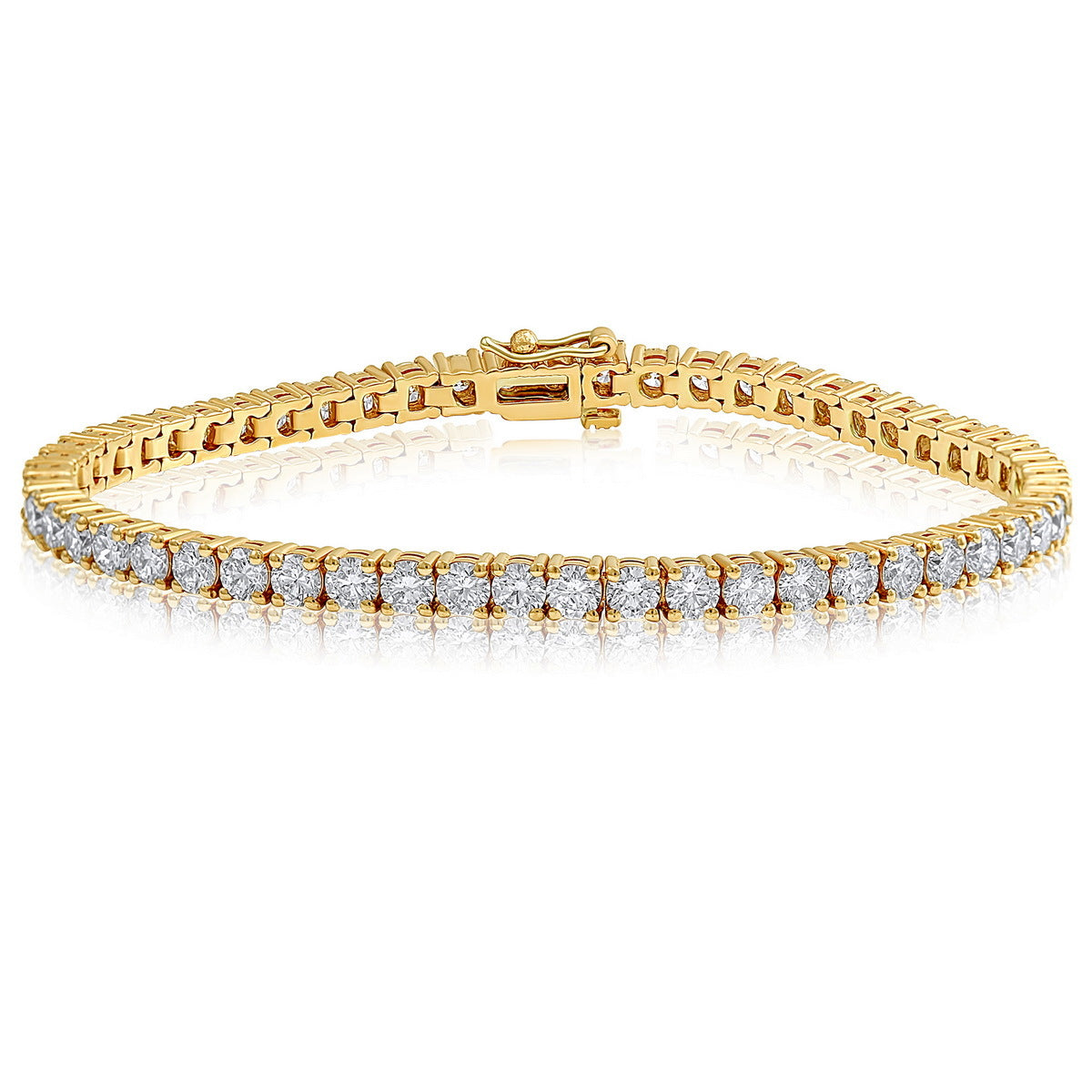 צמיד טניס מזהב טהור | יהלומי מעבדה