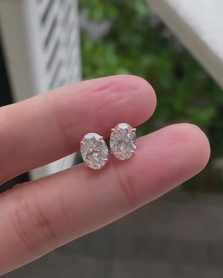 עגילי אובל טקסס | 1 - 3 קראט