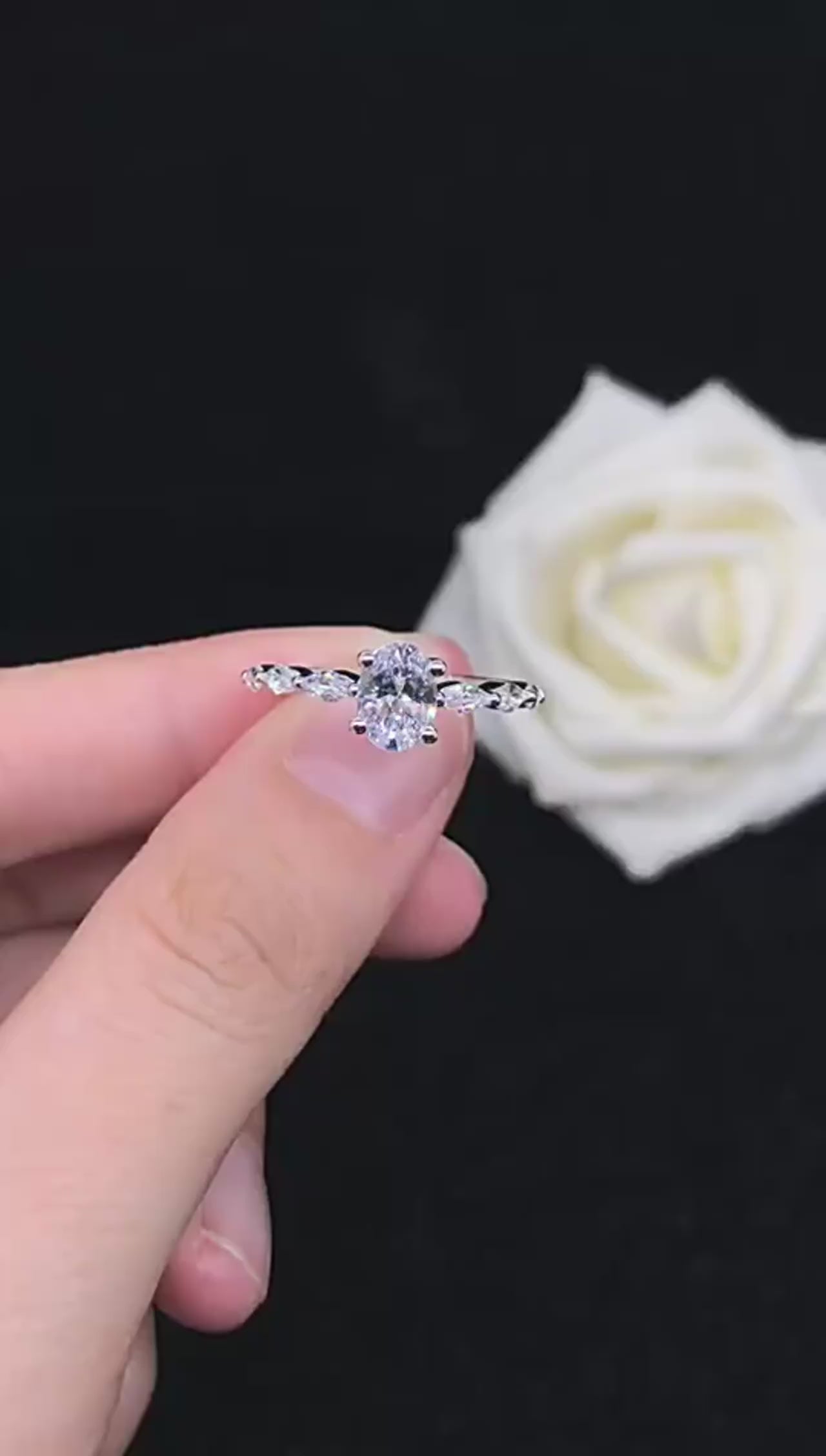 טבעת אובל | 1- 2 קראט