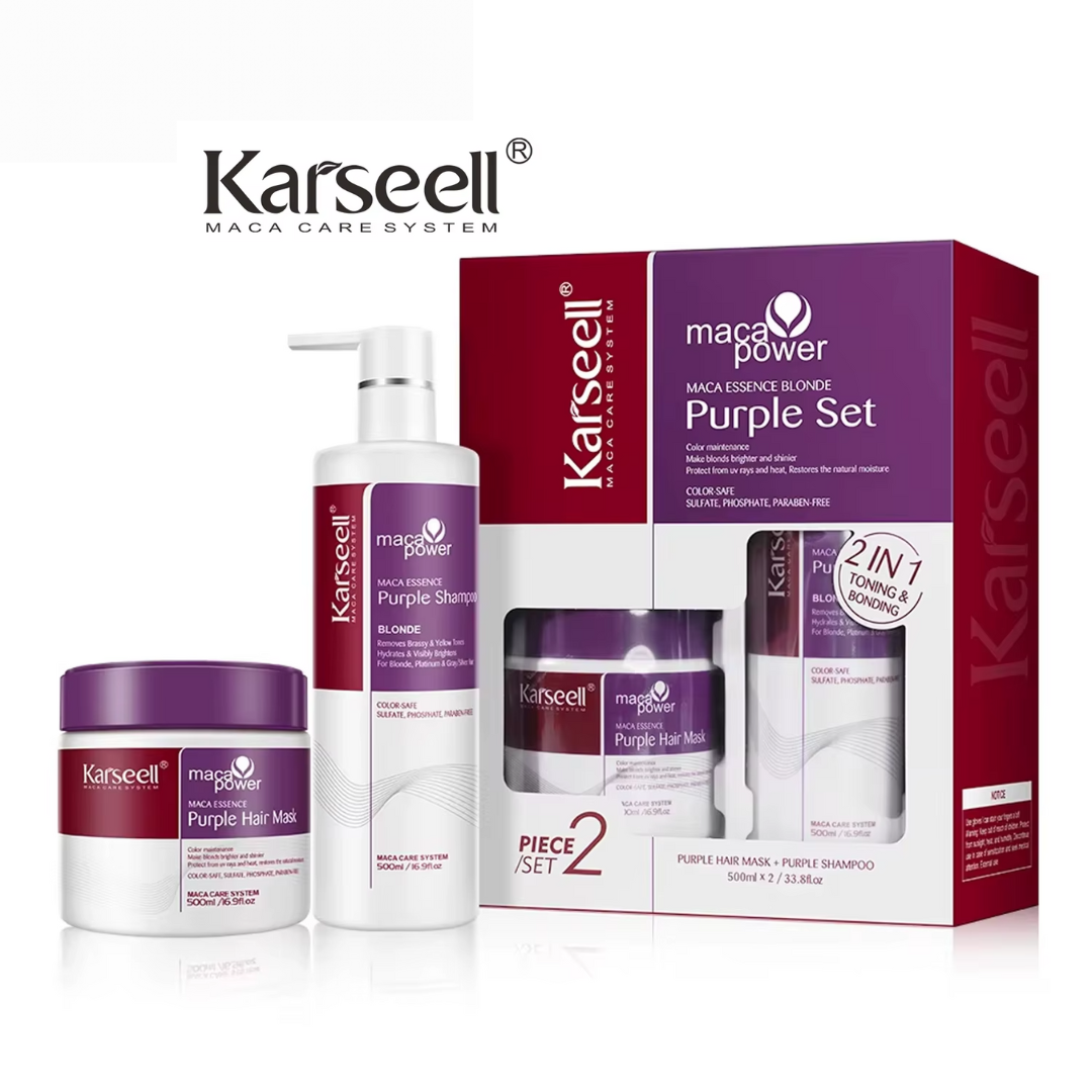 ®Karseell Maca Power Purple - ערכה לשיער בהיר&פגום